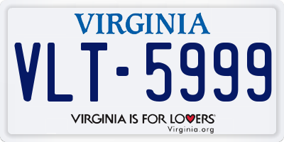 VA license plate VLT5999