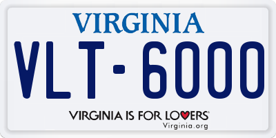 VA license plate VLT6000