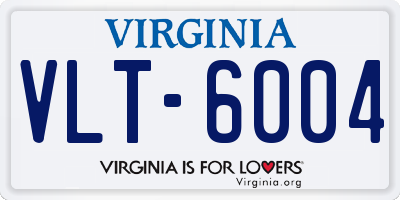 VA license plate VLT6004