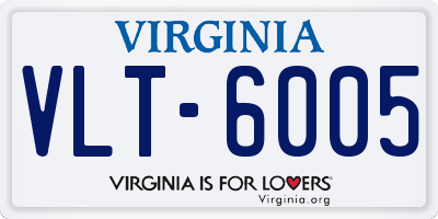 VA license plate VLT6005