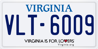 VA license plate VLT6009
