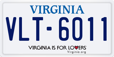 VA license plate VLT6011