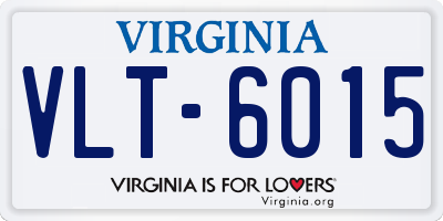 VA license plate VLT6015