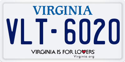 VA license plate VLT6020