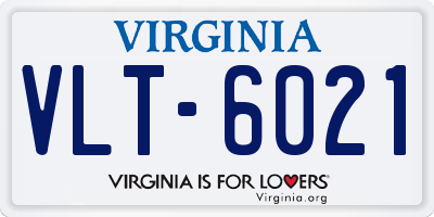 VA license plate VLT6021