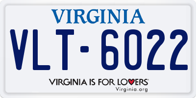 VA license plate VLT6022