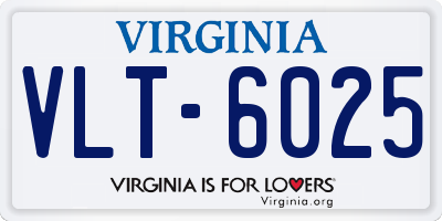 VA license plate VLT6025