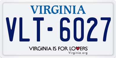 VA license plate VLT6027