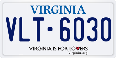 VA license plate VLT6030