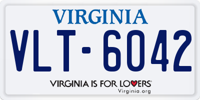 VA license plate VLT6042