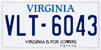 VA license plate VLT6043