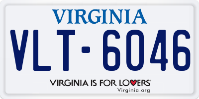 VA license plate VLT6046