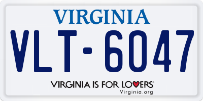 VA license plate VLT6047