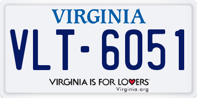 VA license plate VLT6051