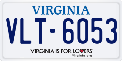 VA license plate VLT6053
