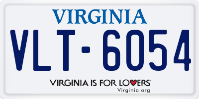 VA license plate VLT6054
