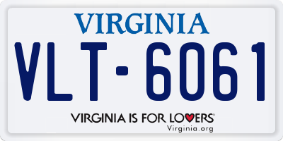 VA license plate VLT6061
