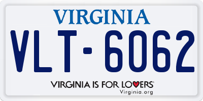 VA license plate VLT6062