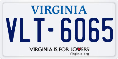 VA license plate VLT6065