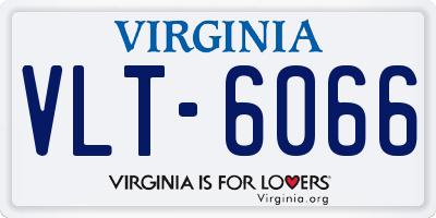 VA license plate VLT6066