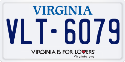 VA license plate VLT6079