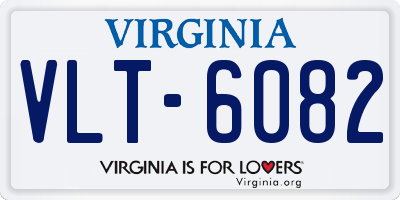 VA license plate VLT6082