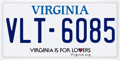 VA license plate VLT6085