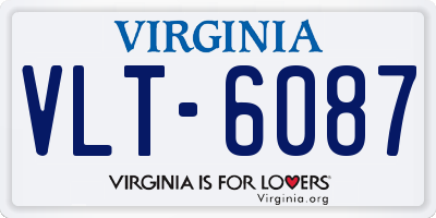VA license plate VLT6087