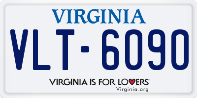 VA license plate VLT6090