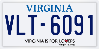 VA license plate VLT6091