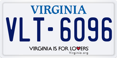 VA license plate VLT6096
