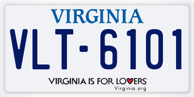 VA license plate VLT6101