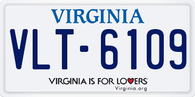 VA license plate VLT6109