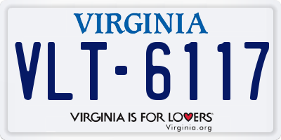 VA license plate VLT6117