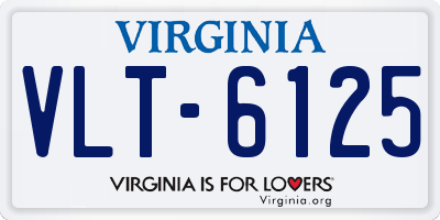 VA license plate VLT6125