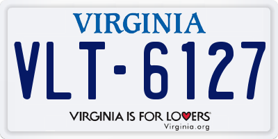 VA license plate VLT6127