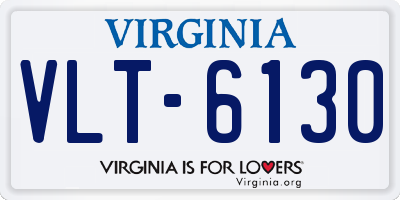 VA license plate VLT6130