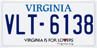 VA license plate VLT6138
