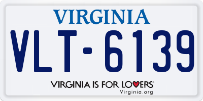 VA license plate VLT6139