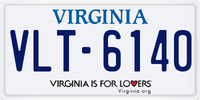 VA license plate VLT6140