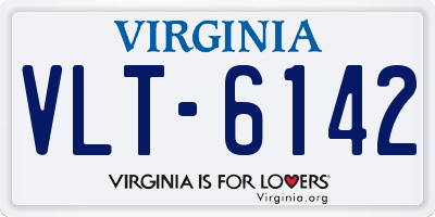 VA license plate VLT6142