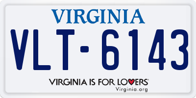 VA license plate VLT6143