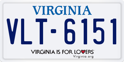 VA license plate VLT6151