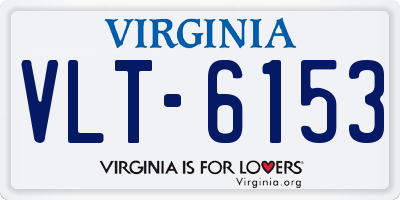 VA license plate VLT6153