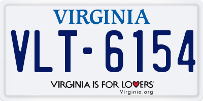 VA license plate VLT6154