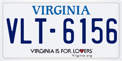 VA license plate VLT6156