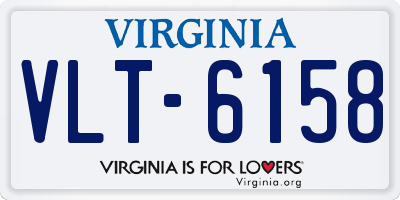 VA license plate VLT6158
