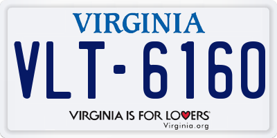 VA license plate VLT6160