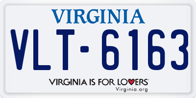 VA license plate VLT6163