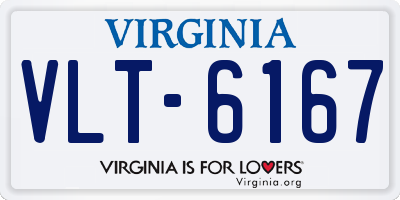 VA license plate VLT6167